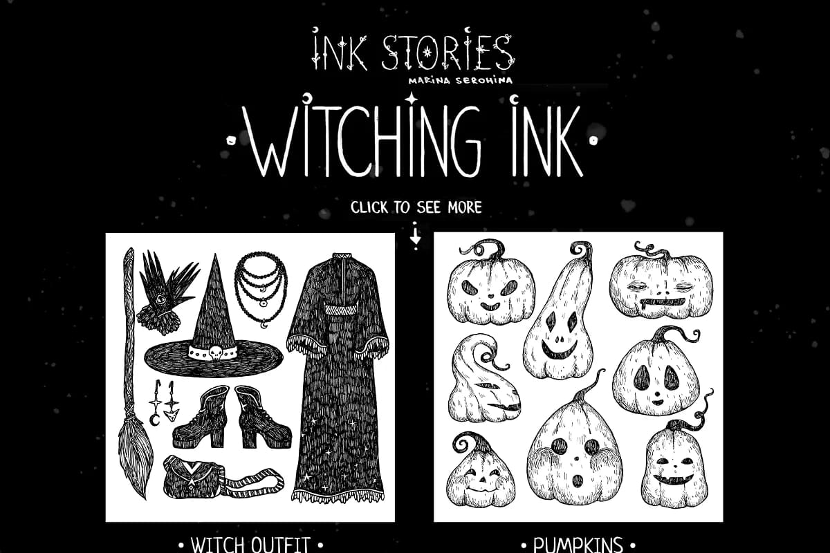 witching ink clipart.