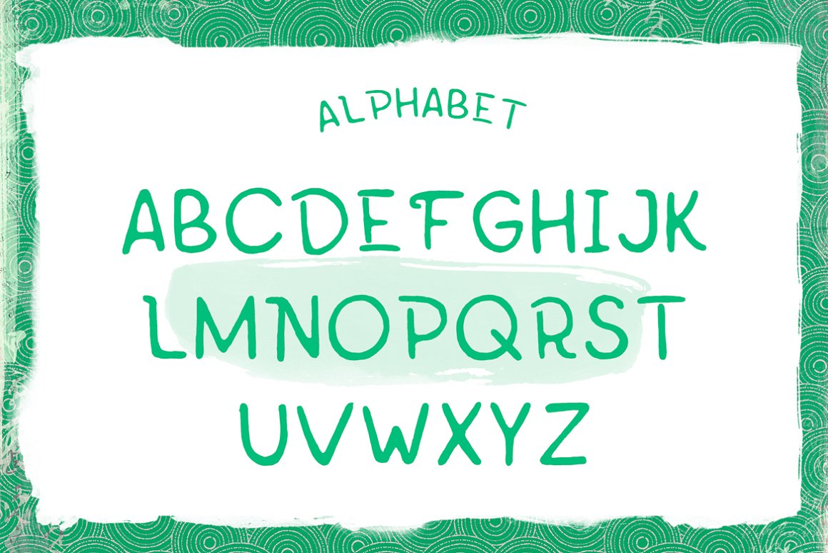 Green alphabet preview.