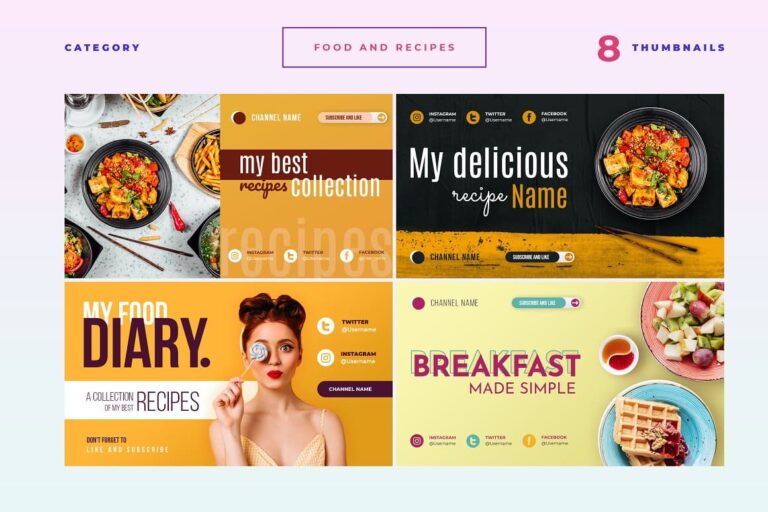 Youtube Thumbnail Bundle (50 PSD) – MasterBundles