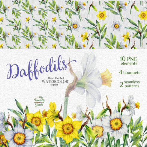 Watercolor Daffodils Set cover image.