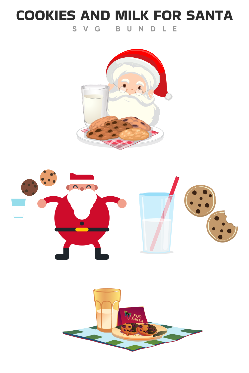 Cookies and milk for santa svg pinterest.