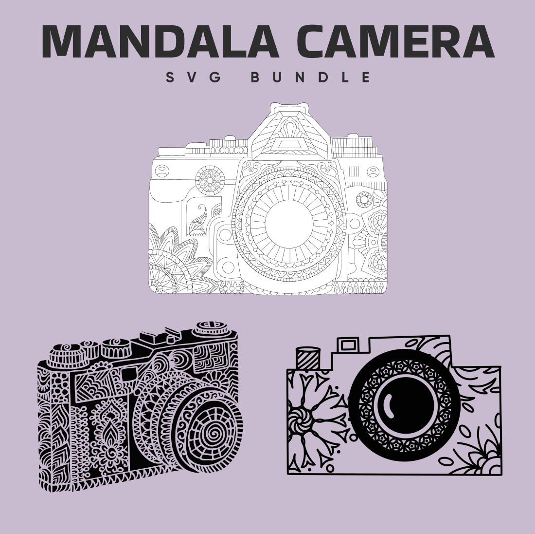 Prints of mandala camera svg.