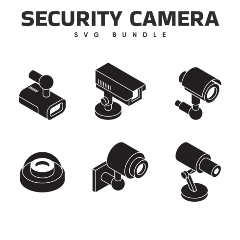 Security camera svg bundle preview.