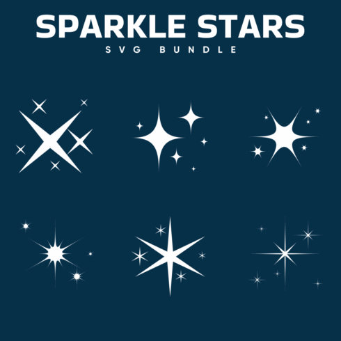 Sparkle stars svg preview.