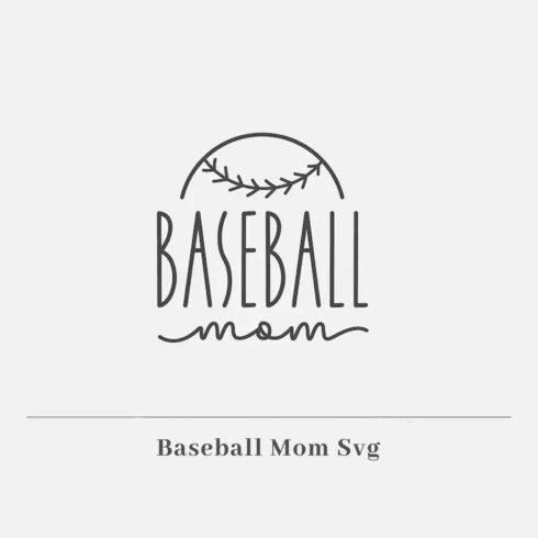 Logotype "Baseball Mom SVG" on White Background.