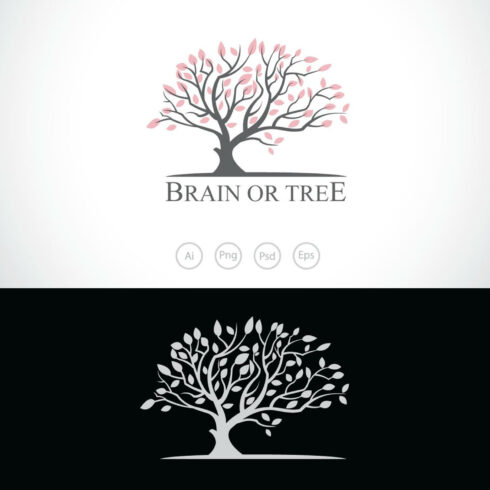 Brain or tree logo template.
