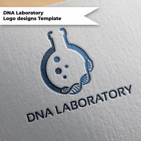 DNA laboratory logo designs template.