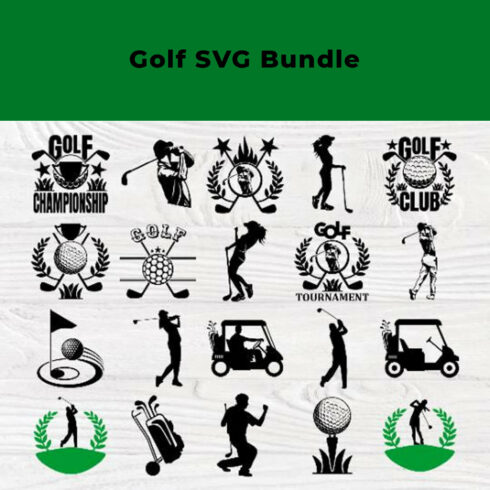 Inscription on picture: Golf SVG Bundle Sports.
