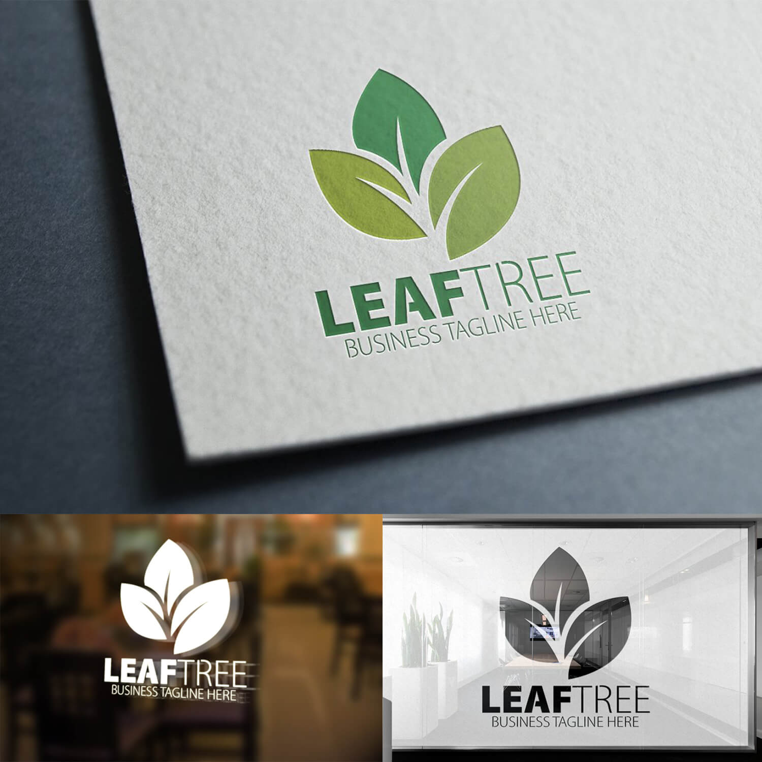 Leaf tree logo.