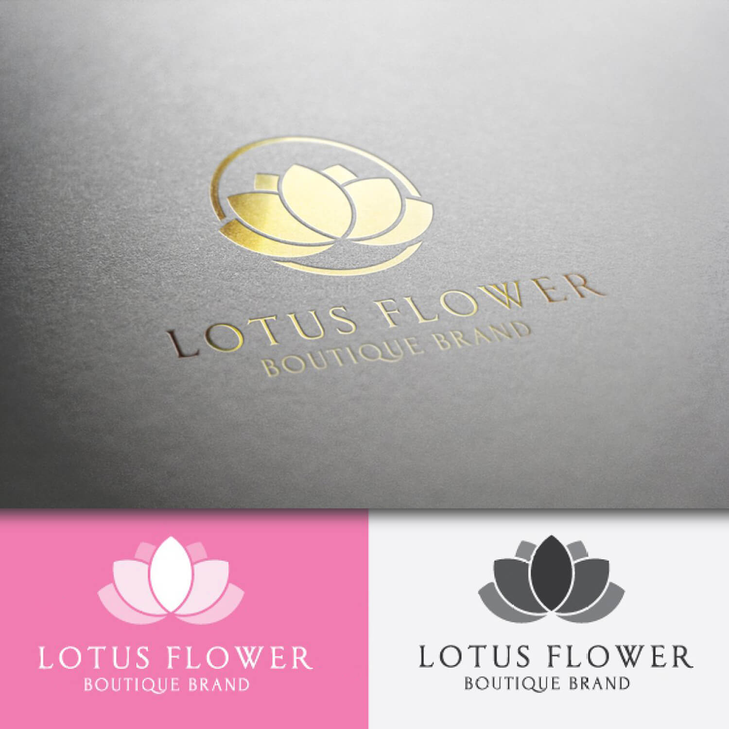 Gold logo - Lotus flower.