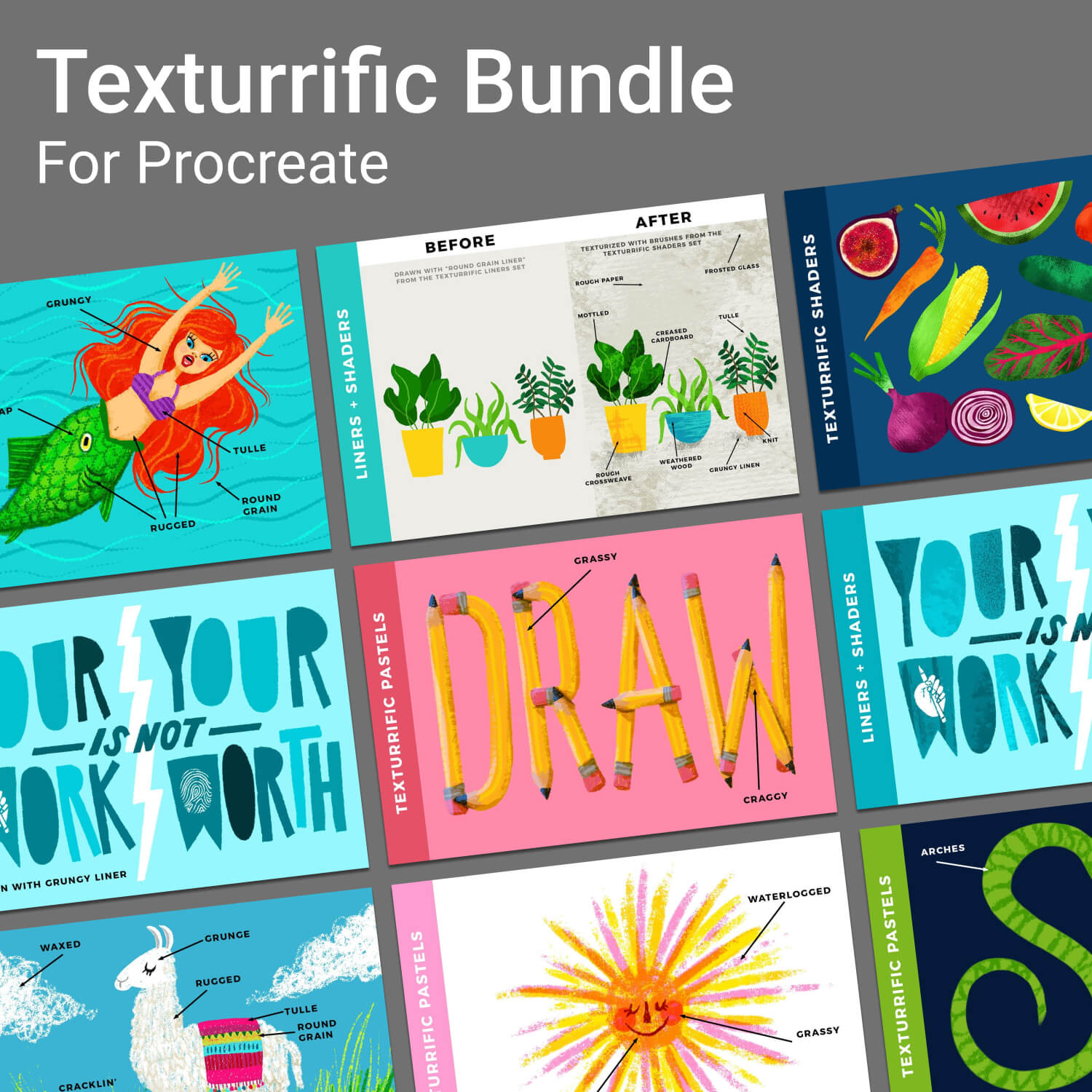 Texturrific bundle for procreate.