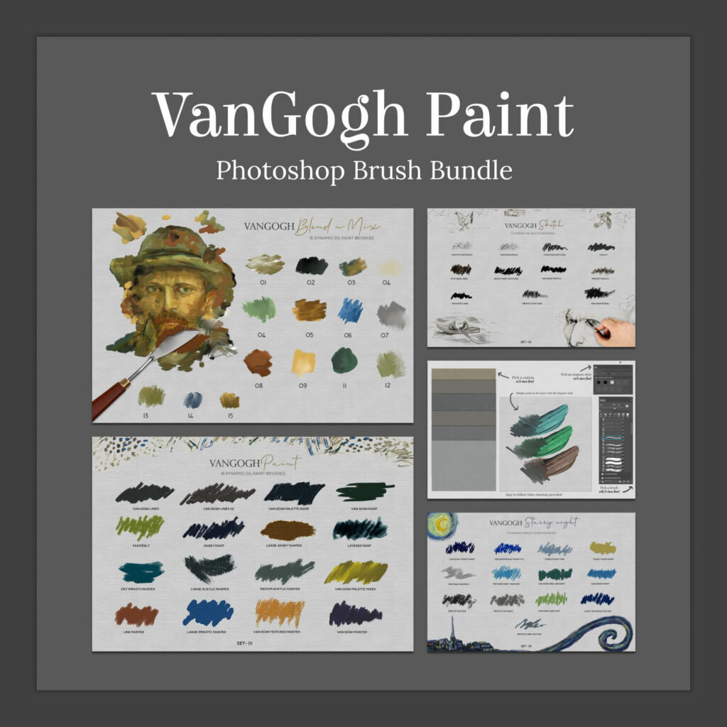 VanGogh Paint Brush Bundle MasterBundles