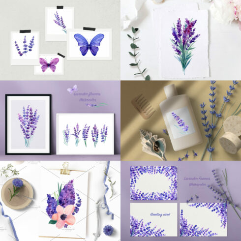 Lavender Flowers And Butterflies – MasterBundles