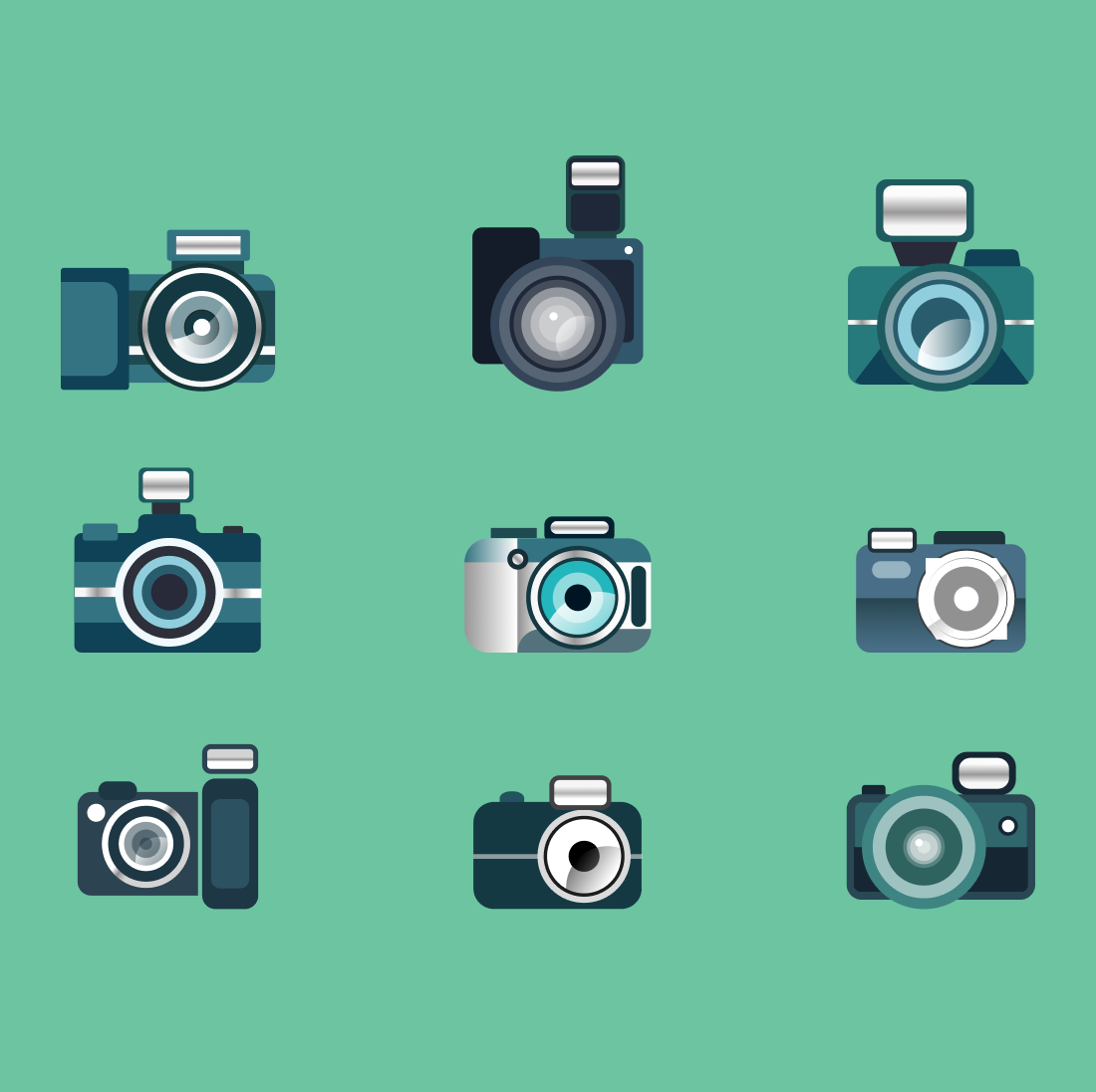 Photography camera svg preview.