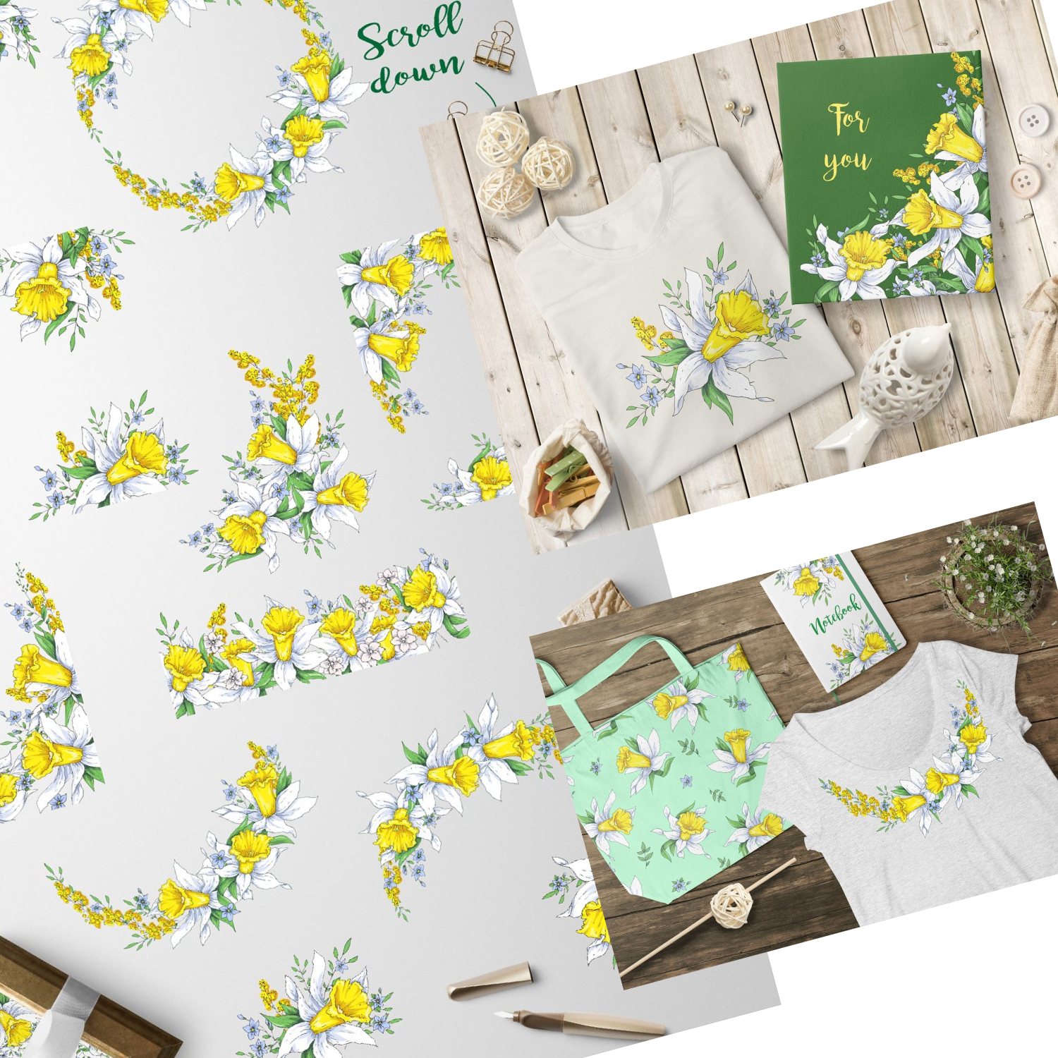 sunny flowers – spring clip art illustrations.