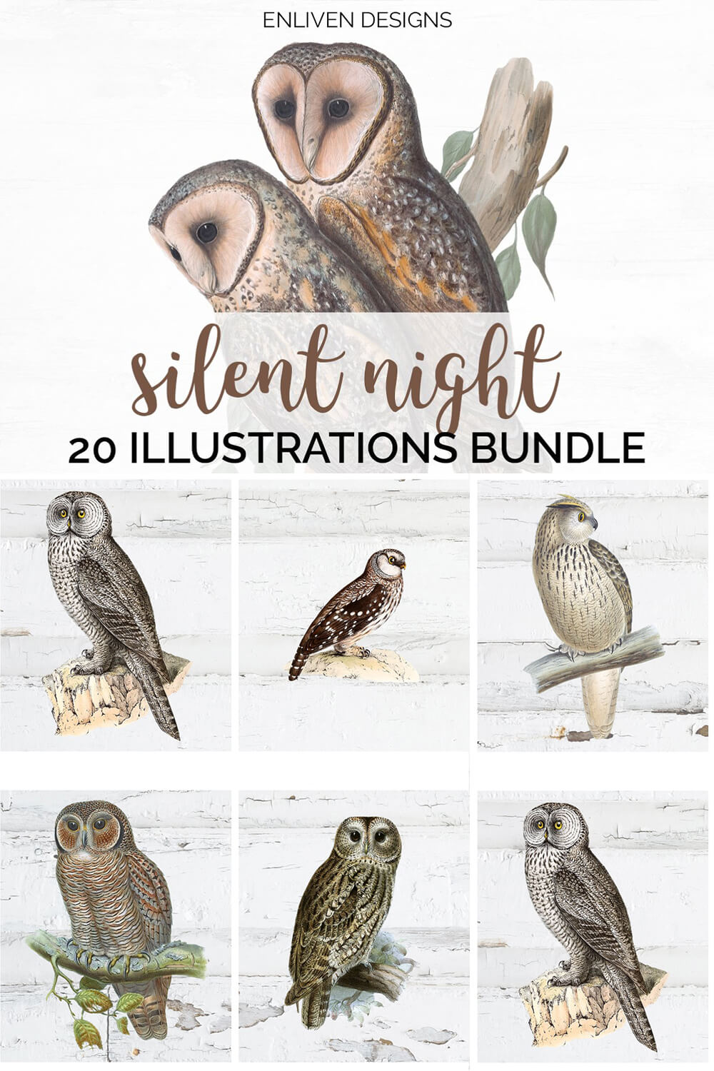 Inscription: Silent night 20 illustrations bundle.