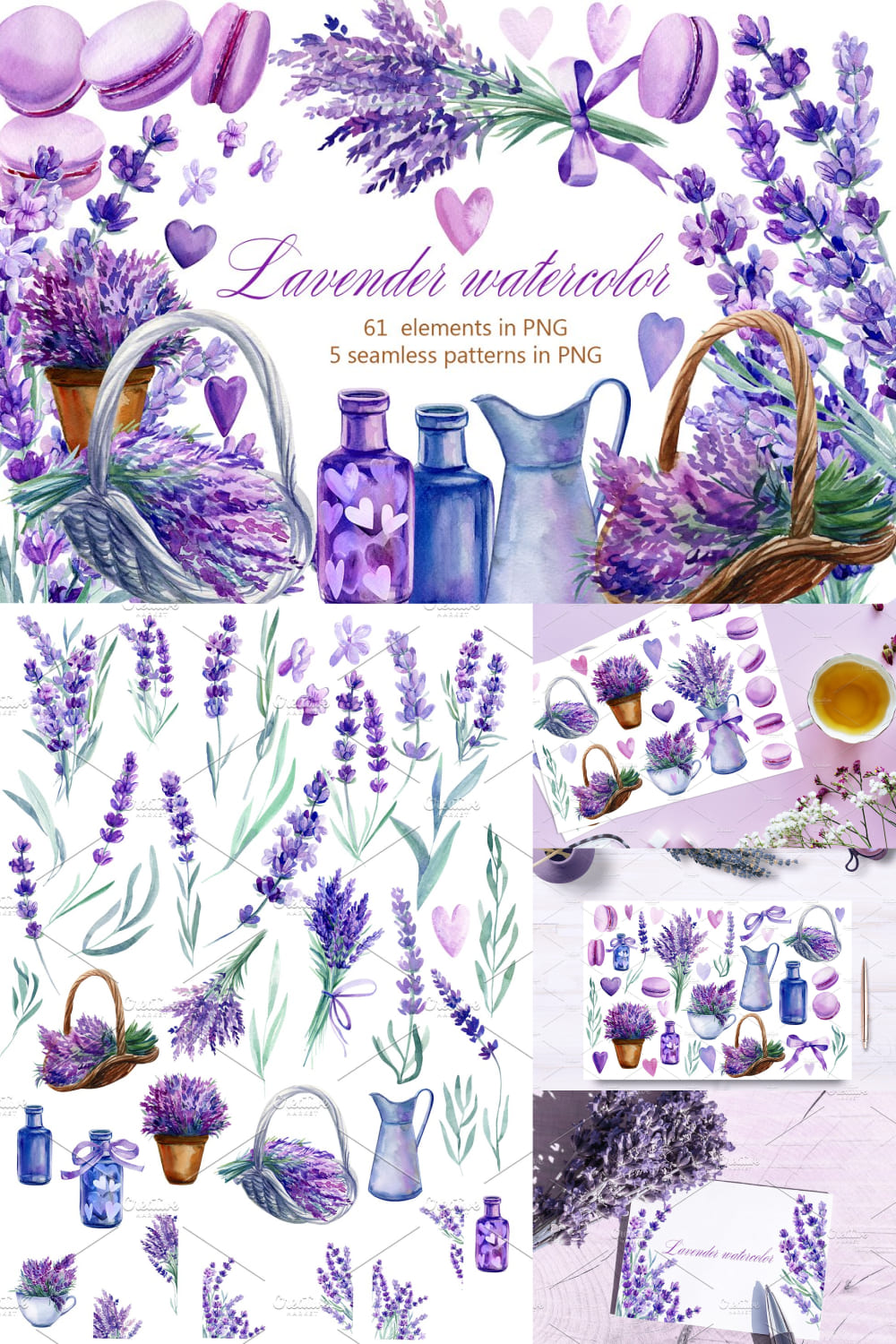 Lavender Watercolor pinterest image.