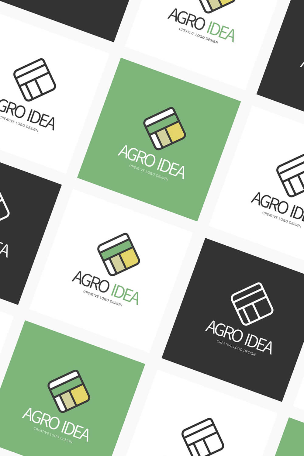 Small logos "Agro Idea" white-gray-green-yellow on a green, white, gray background.