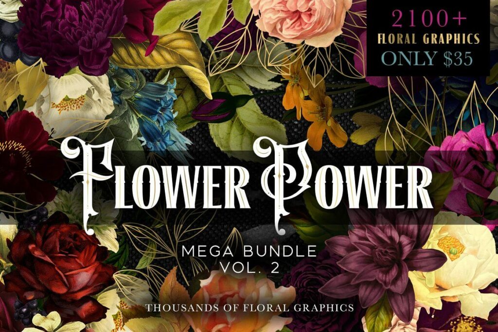 Flower Power Mega Bundle Vol 2 – MasterBundles