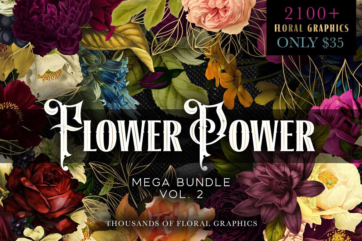 Inscription: 2100+ Floral Graphics Only $35.