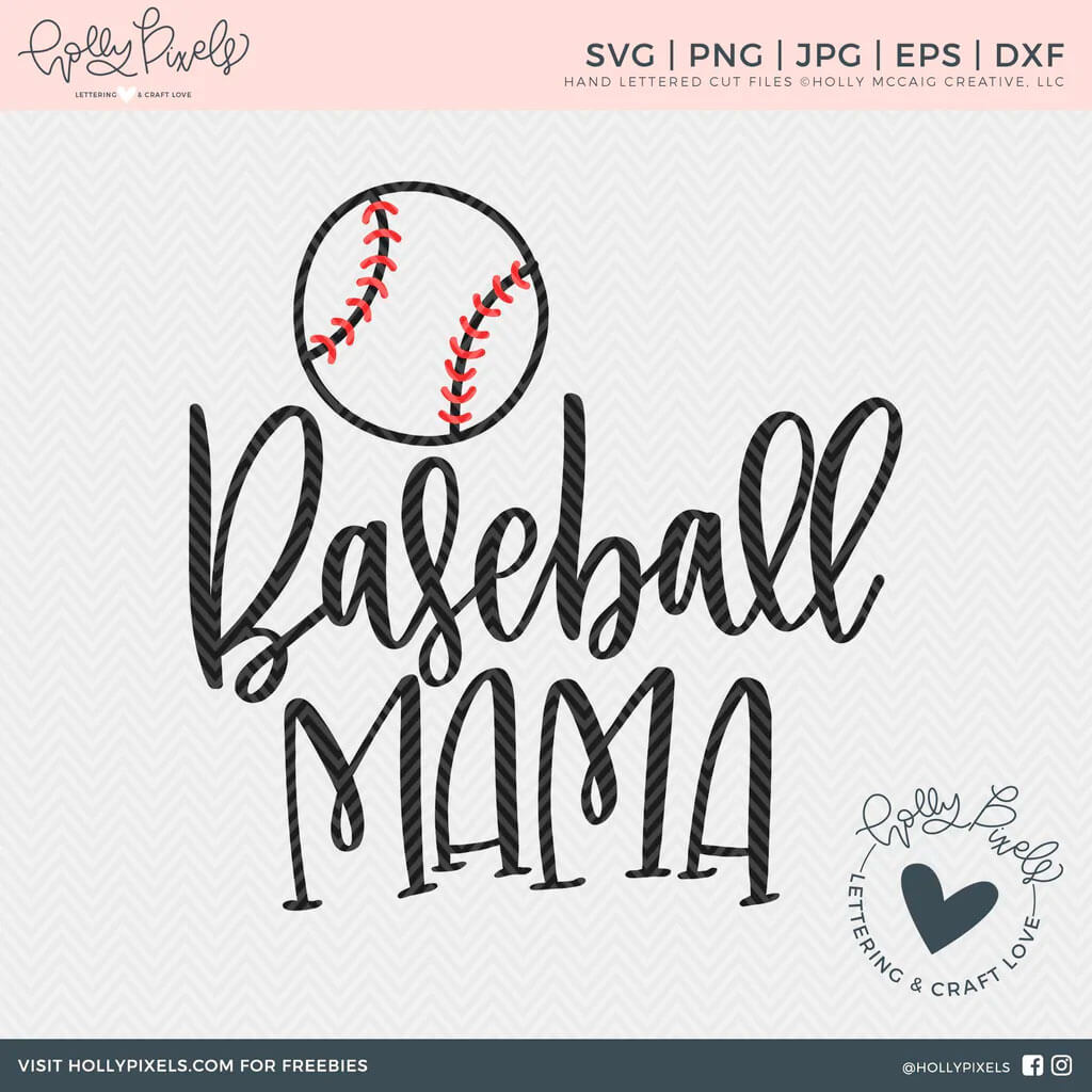Logo with the inscription Baseball Mom on a beige herringbone background.