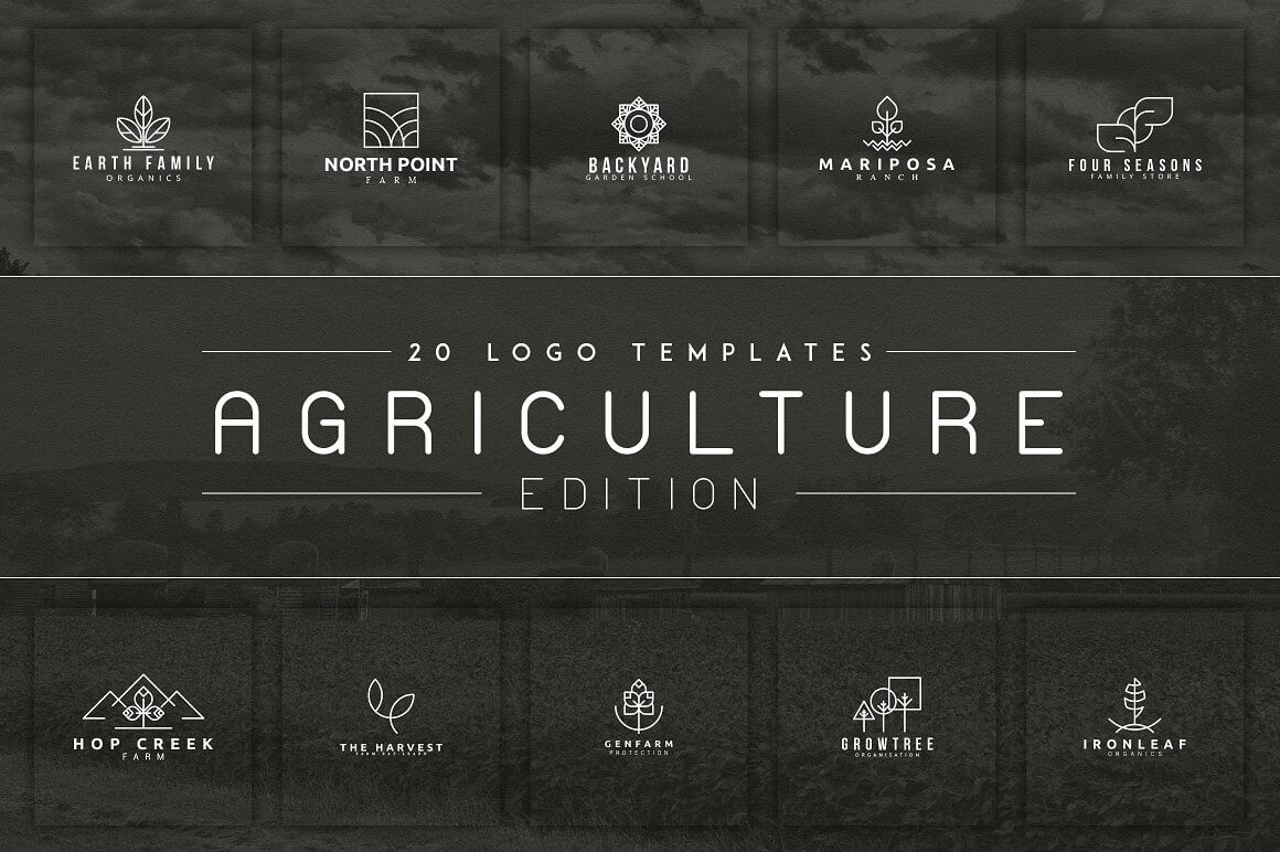 Ten logos around the Agriculture Edition heading.