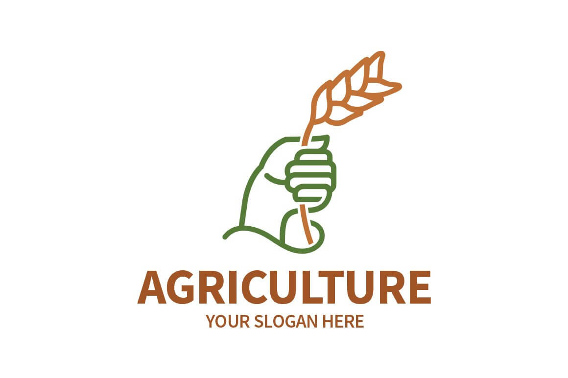 Large colored agricultural logo on a white background.