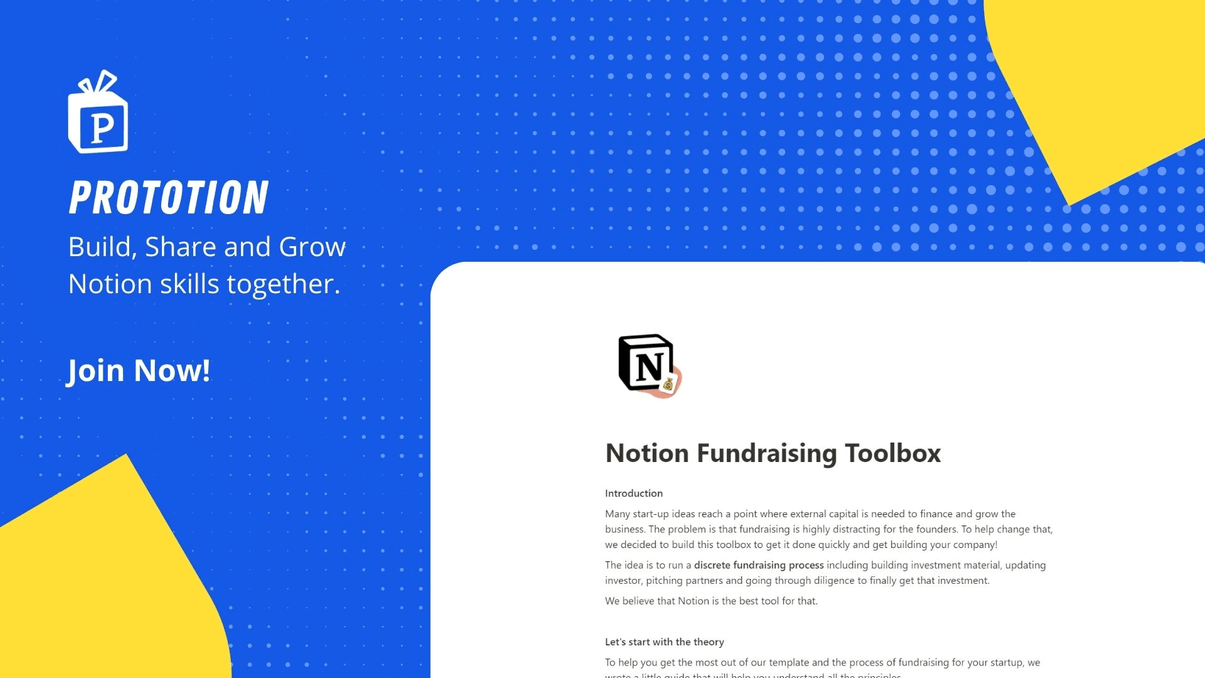 Discription about Notion Fundraising Toolbox: Let's start with the theory.
