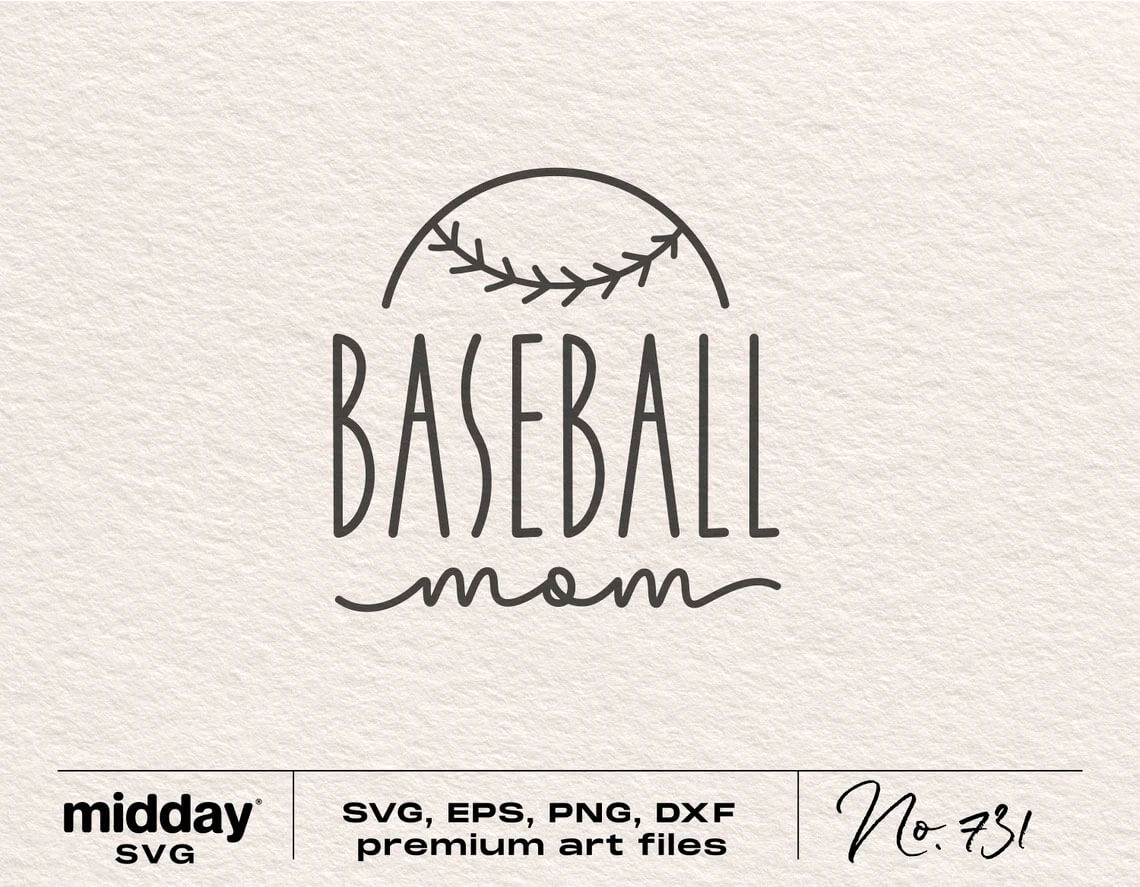 Inscription: Baseball, midday svg, eps, png, dxf premium art files.