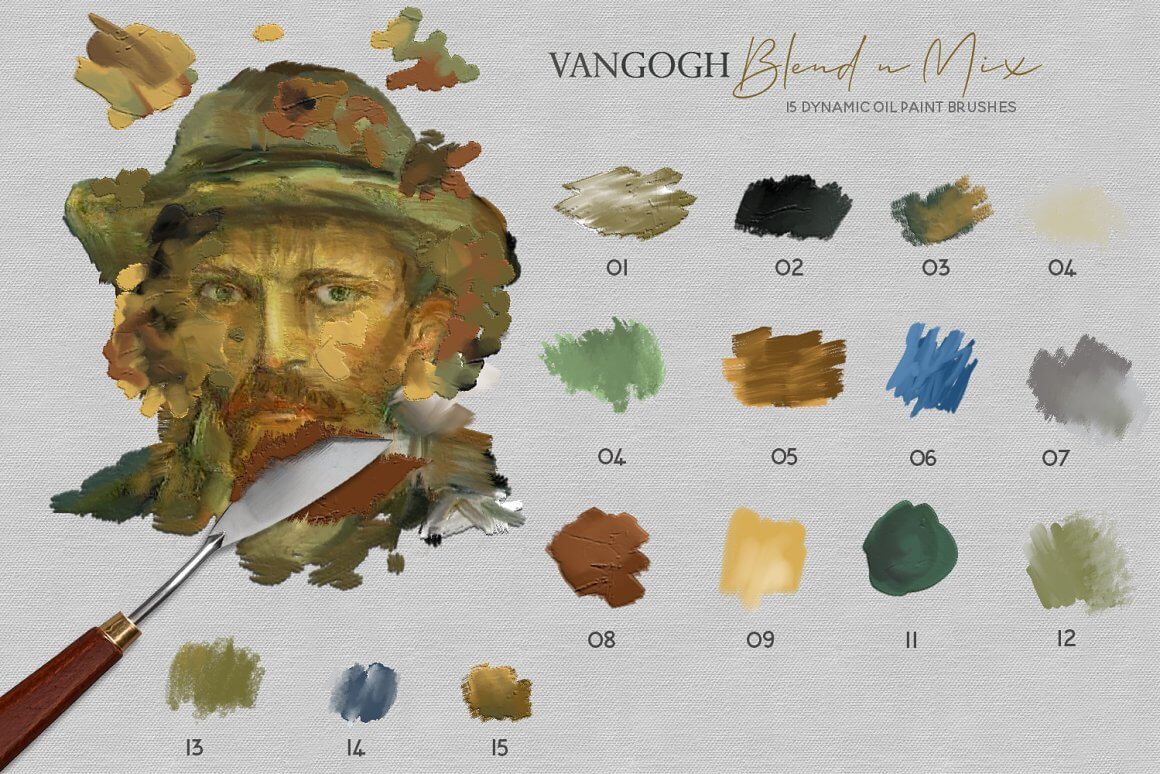 Van Gogh brushes mix.