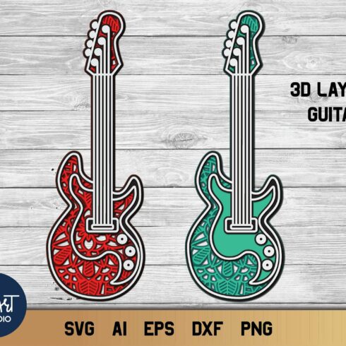 Guitar SVG 3d Layered | Music SVG Cut File | Electric Guitar | Master ...