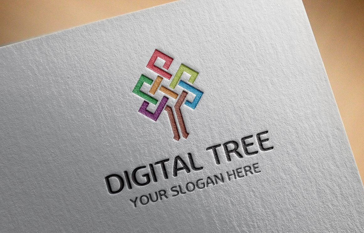 Colorful digital tree.