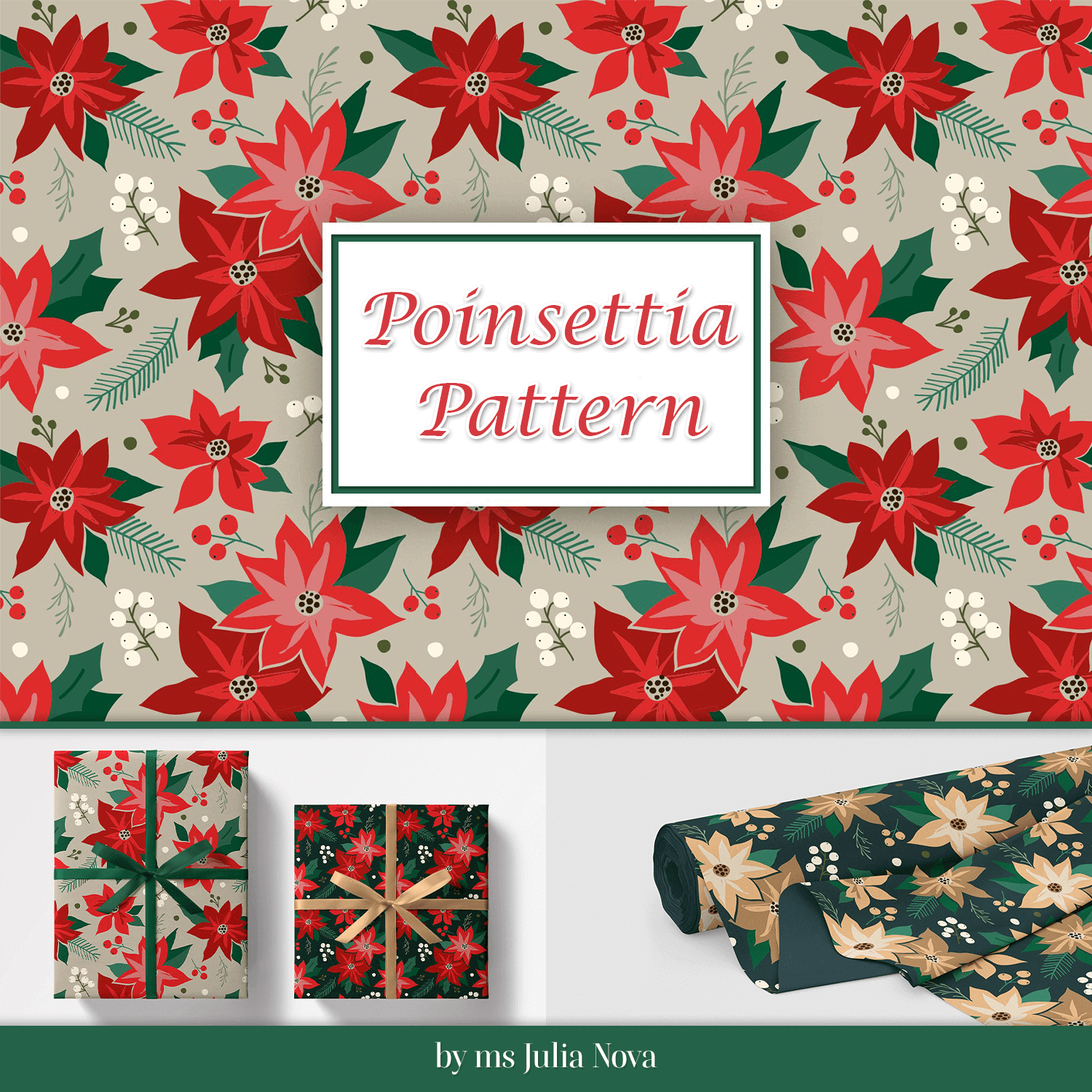 Using poinsettia patterns in everyday life.