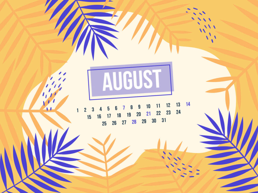 Free Editable August Printable Calendar – MasterBundles