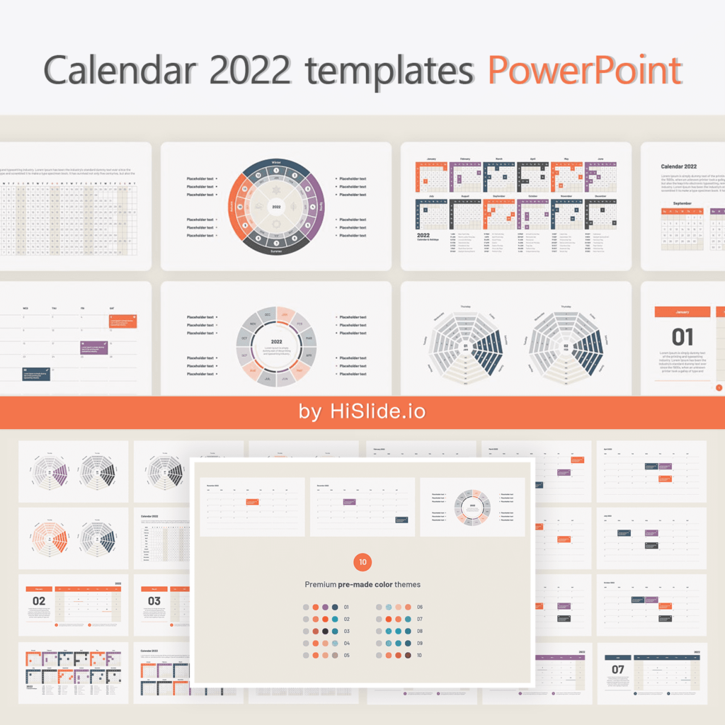 Calendar Templates PowerPoint MasterBundles