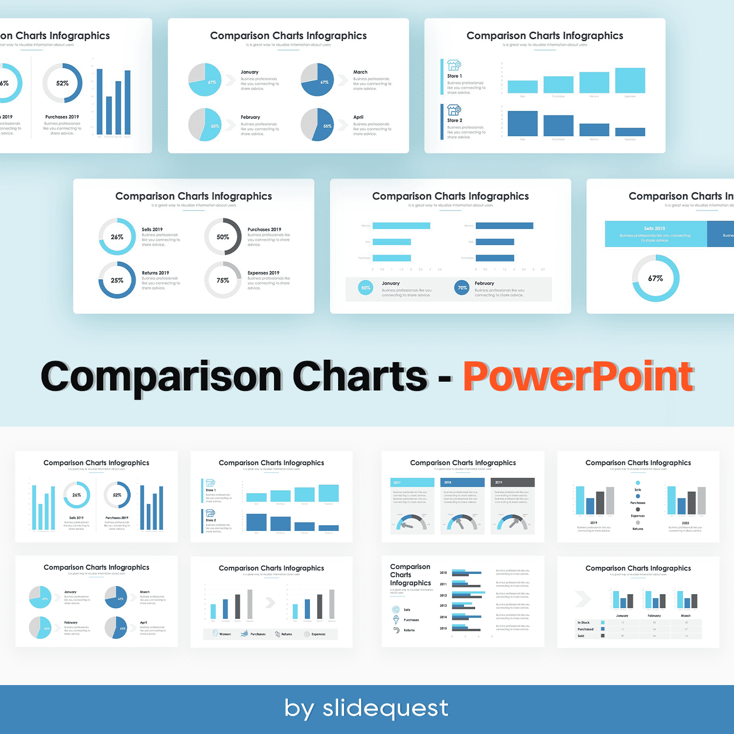 Comparison Charts - PowerPoint 3 cover image.