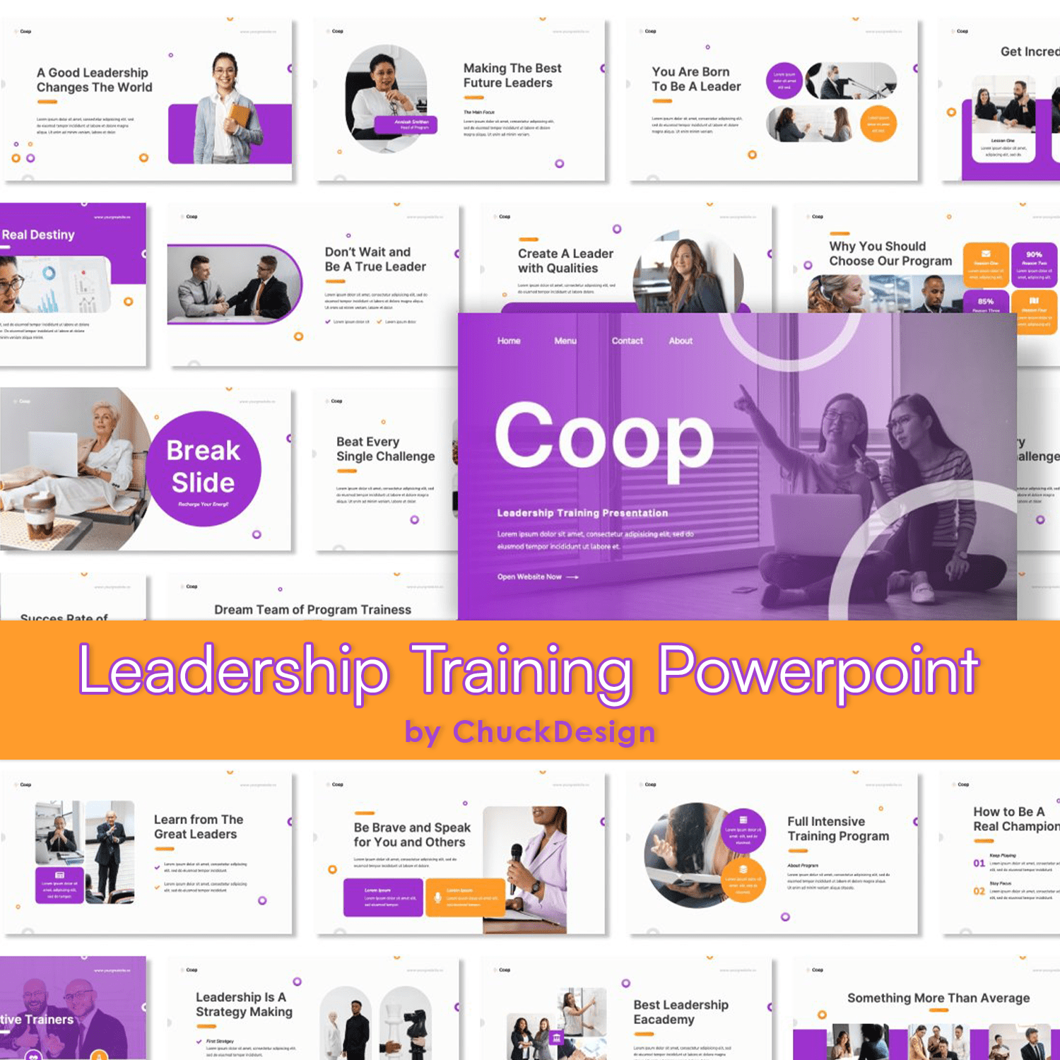 Leadership Training PowerPoint cover image.