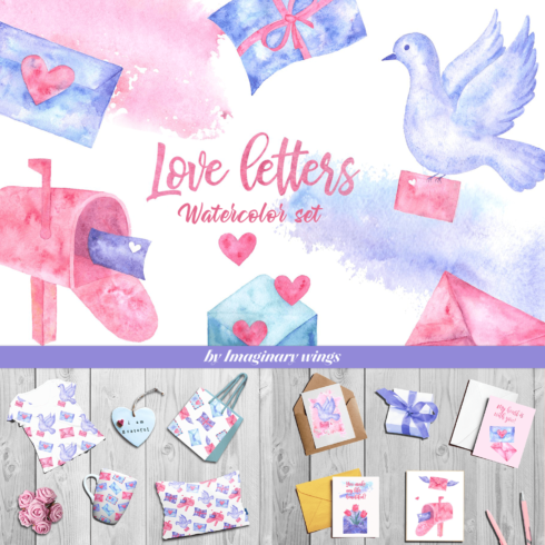 Love Letters. Watercolor Set cover image.