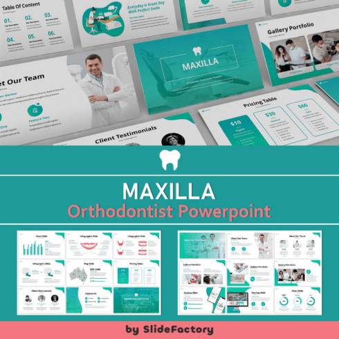 Maxilla - Orthodontist PowerPoint cover image.