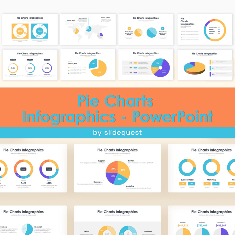 Pie Charts Infographics - PowerPoint – MasterBundles