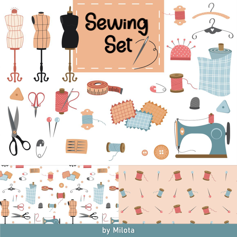 Sewing Clipart - EPS And 300 Dpi PNG | MasterBundles