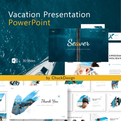 Vacation Presentation PowerPoint cover image.