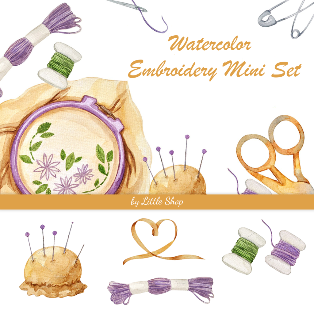 Watercolor Embroidery Mini Set – MasterBundles