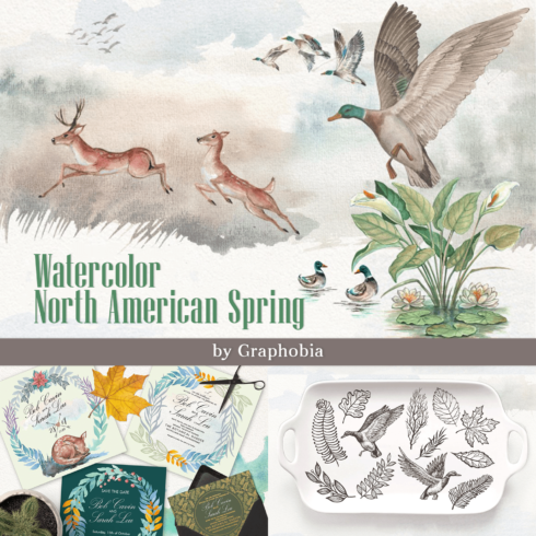 Watercolor North American Spring cover image.