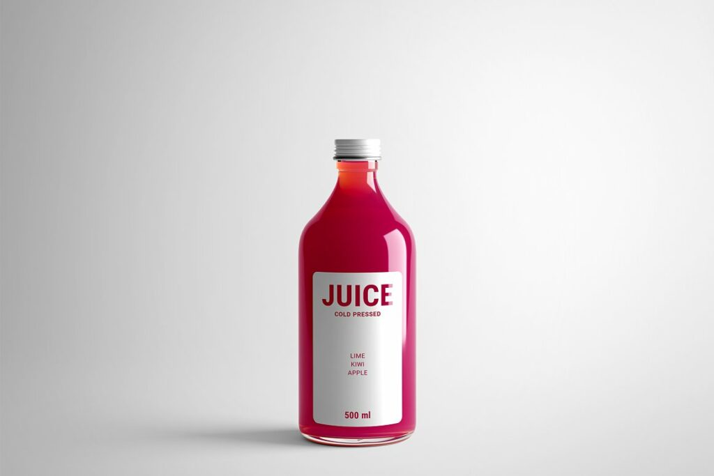 Juice Bottle Mockup: 1 PSD File – MasterBundles