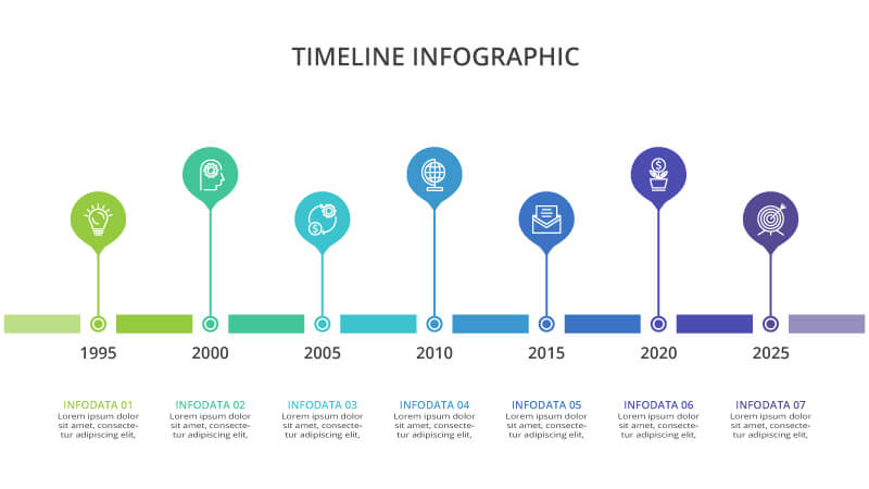 Timeline Animated Infographics slede.