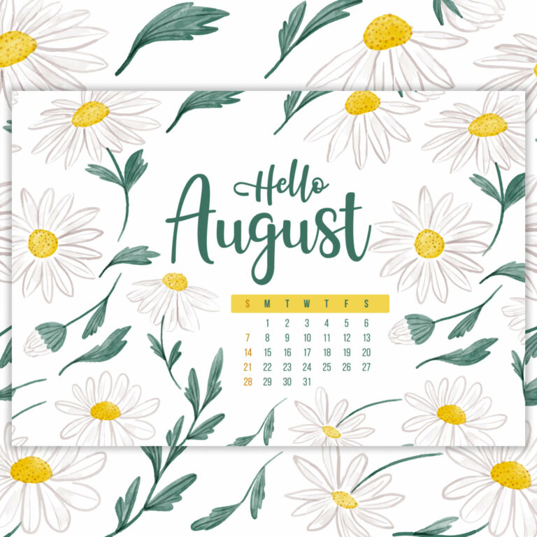 Free Editable August Calendar – MasterBundles