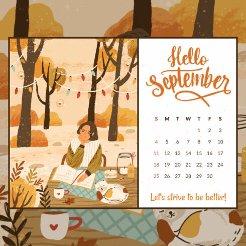 Free Printable Fall Vibe September Editable Calendar – MasterBundles