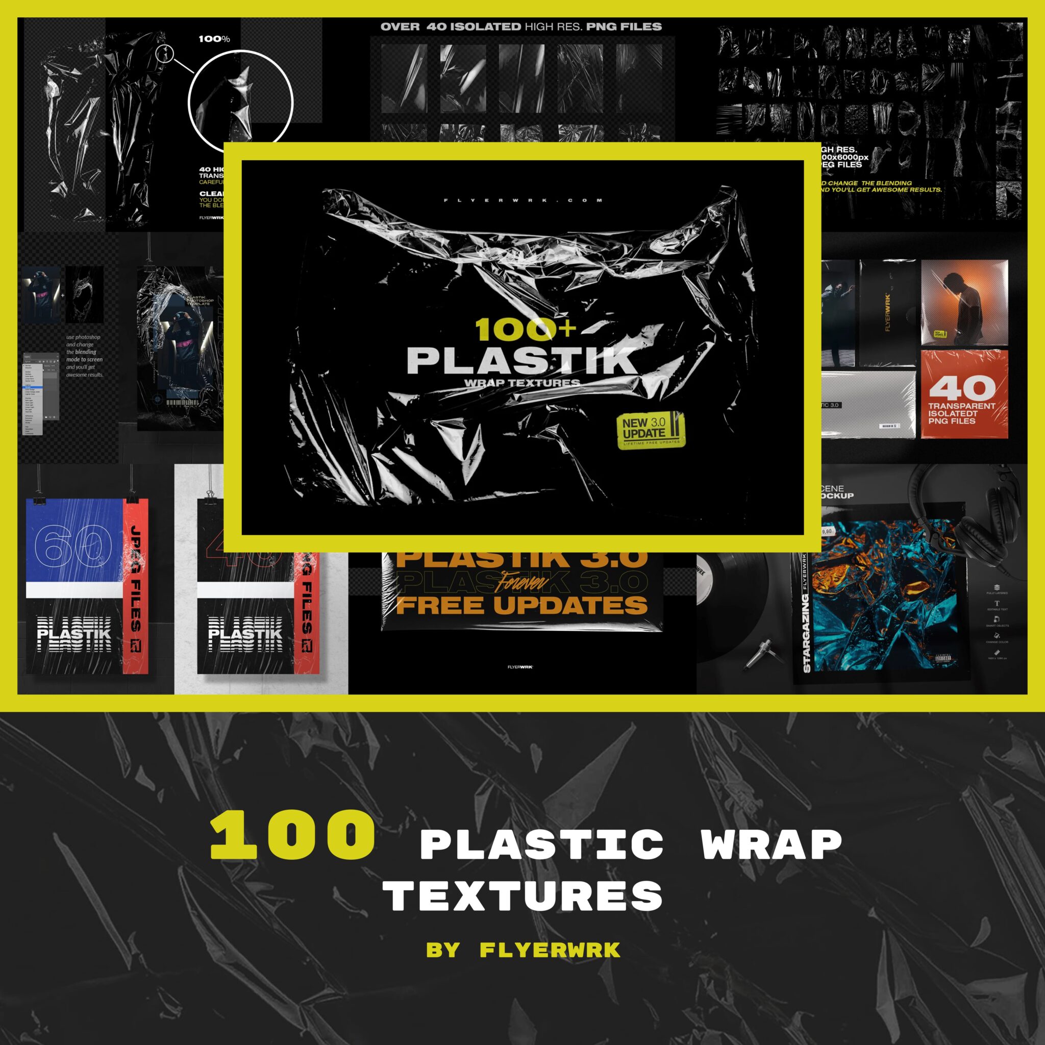 100 Plastic Wrap Textures – MasterBundles
