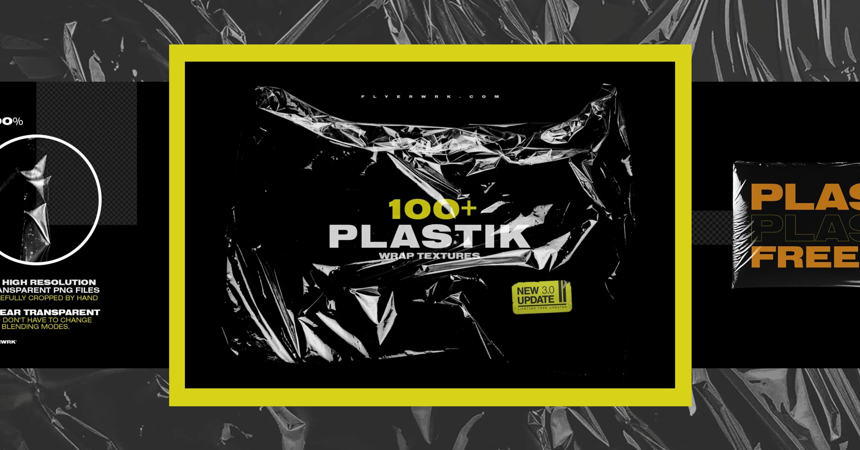 100 Plastic Wrap Textures facebook image.